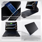 Touch-Connect iPad Keyboard Case (No Bluetooth Required)