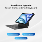 Touch-Connect iPad Keyboard Case (No Bluetooth Required)