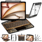 Transparent Black 360° Rotating iPad Keyboard Case