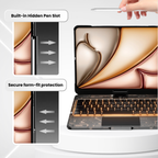 Transparent Black 360° Rotating iPad Keyboard Case
