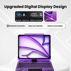 Transparent Purple 360° Rotating iPad Keyboard Case