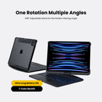 Black 360° Rotating iPad Keyboard Case