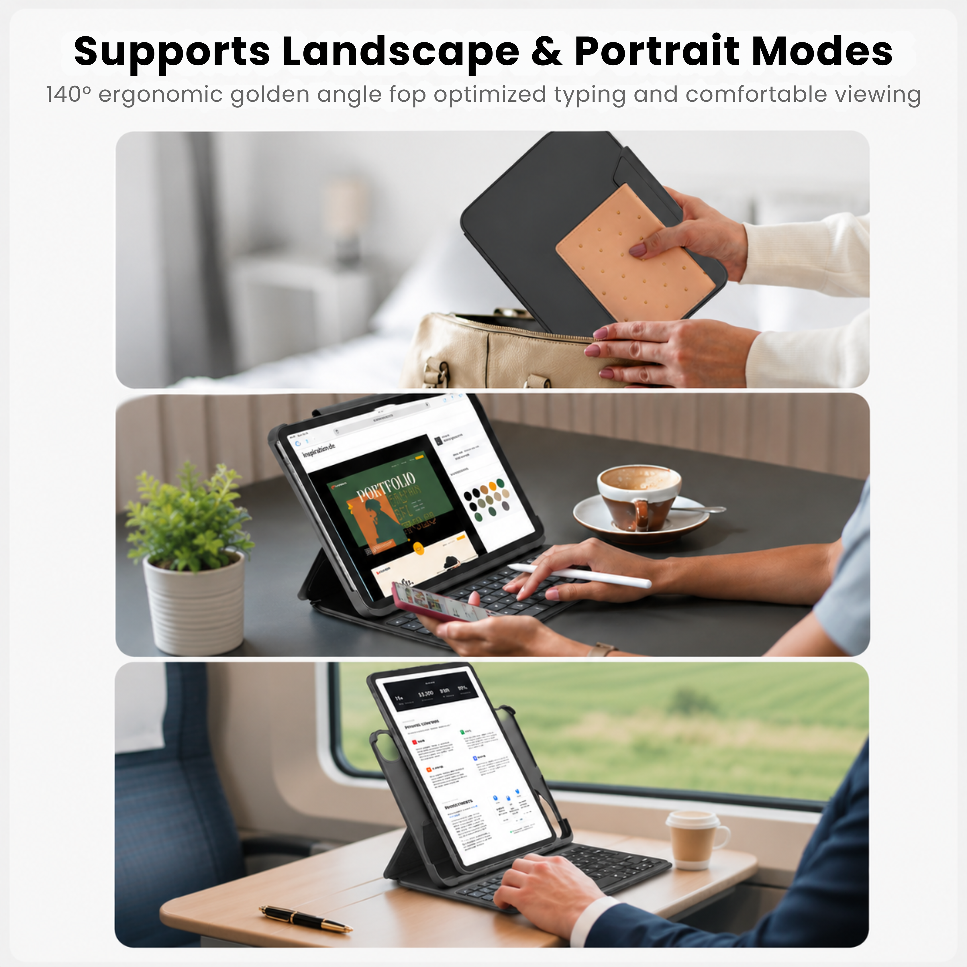 Lightweight Butterfly iPad Keyboard Case