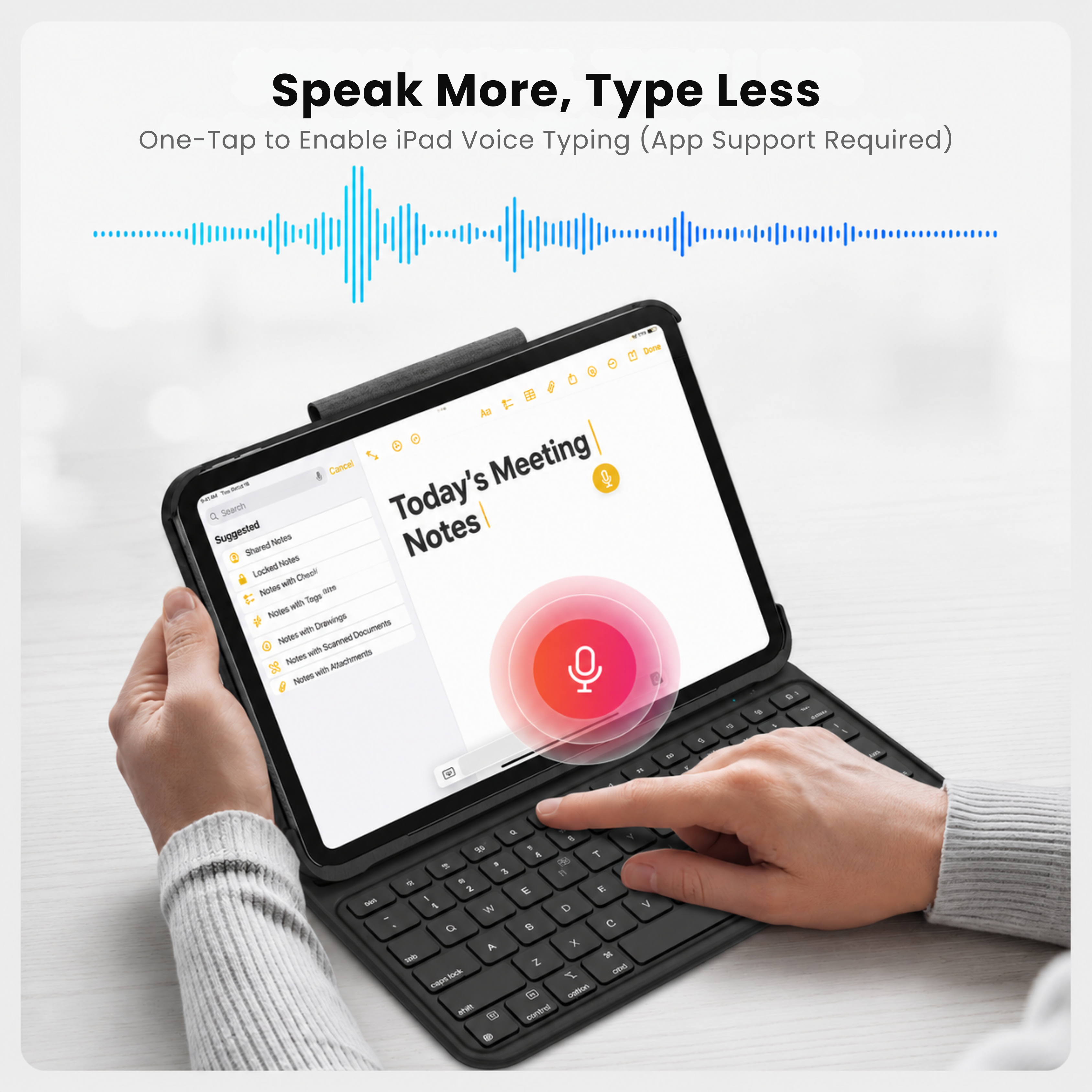 Lightweight Butterfly iPad Keyboard Case
