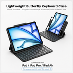 Lightweight Butterfly iPad Keyboard Case