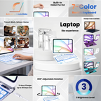 Transparent White 360° Rotating iPad Keyboard Case