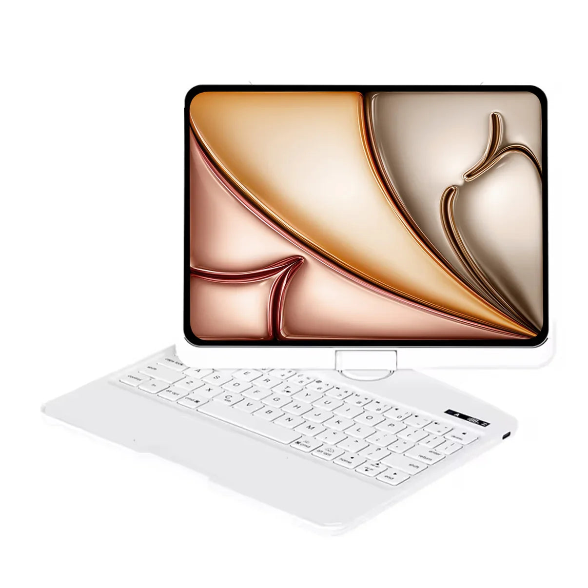 Transparent Purple 360° Rotating iPad Keyboard Case